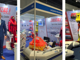 Crispo Mojica - LALIZAS Pilipinas Country Manager, with Tasos Galanakis – Vice President-CCO, and Michalis Loupasakis – Maritime Sales Director